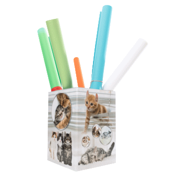 Papiermand met kattenmotief