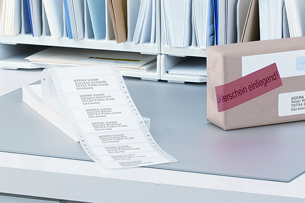 Translated text: "Bedrukte computerlabels