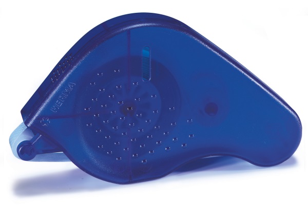 Afbeelding van een blauwe tape-dispenser