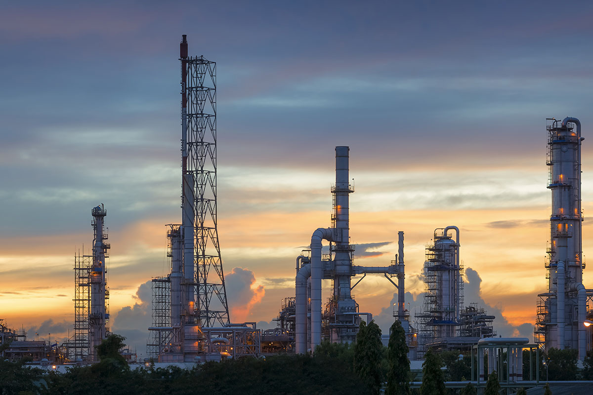 Petrochemische installatie in de chemische sector