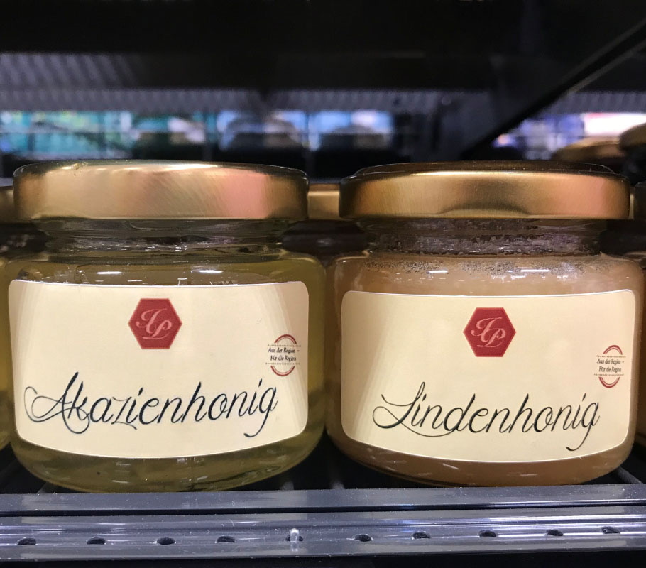 Rollabels online bestellen in digitale druk: Honinglabels voor acaciahoning in de schappen