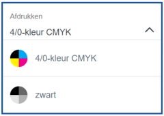 Etiketten configurator: Selectie van afdrukken