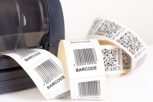 Barcode-labels: Rollenlabels met barcode-afdruk bij de printer