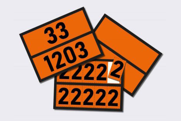 Gevarenstoffen- en gevaarlijke goederenetiketten: ADR Waarschuwingsbord oranje