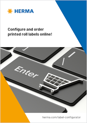 Prospectus-download: Voorpagina prospectus Etiketten-configurator Rollenetiketten Digitale druk, Engels