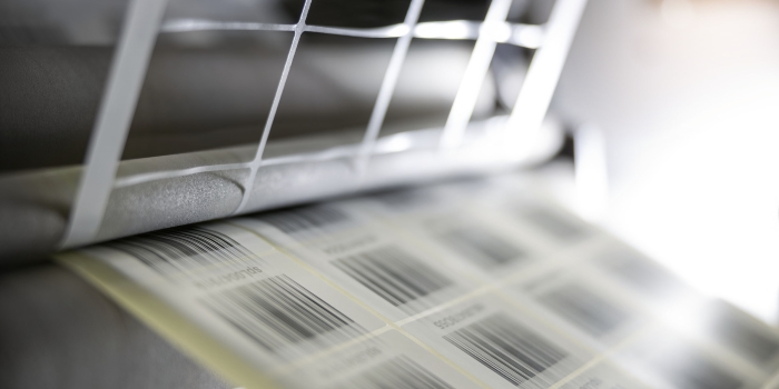 HERMA Etikettenproductie Barcode etiketten, stansen met rasterafname