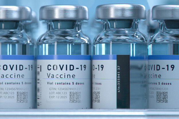 UV-laserlabels: Etiketten voor de labeling van vaccinflacons in de vulinstallatie, frontaal, liggend formaat
