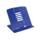 Blauer Dokumentenständer mit mehreren Schlitzen und einer stabilen Basis, geeignet für die Präsentation von Unterlagen.