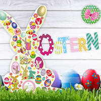 The translation of "Oster Sticker" from German to Dutch is "Osterstickers.