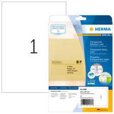 HERMA SPECIAL A4 folie-etiketten transparant mat