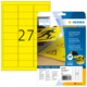 Gelbe Signaletiketten mit der Nummer 27, verpackt in einer robusten Hülle von Herma, geeignet für verschiedene Kennzeichnungsanwendungen.