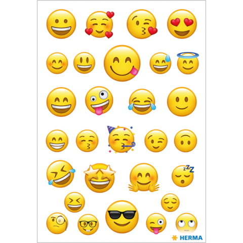 Eine Sammlung von verschiedenen Emojis, die unterschiedliche Gesichtsausdrücke und Emotionen darstellen, darunter Freude, Überraschung und Schüchternheit.