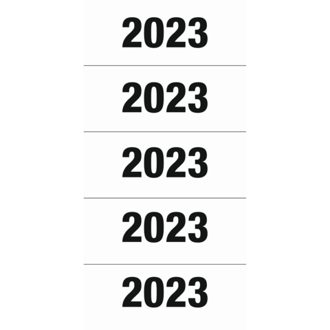 Zahl "2023" in fetter Schrift, mehrfach untereinander angeordnet.