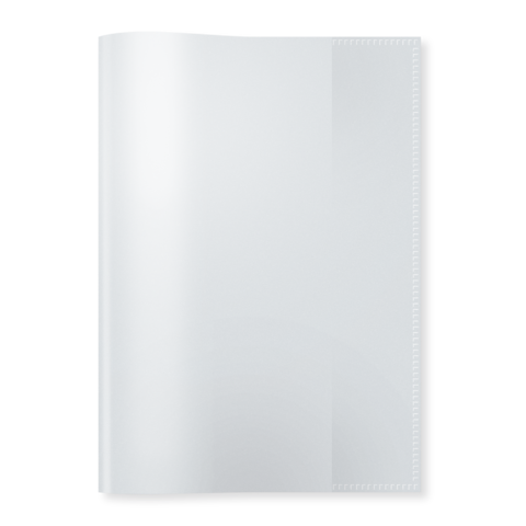 Leere, weiße Seite eines Notizbuchs oder Dokuments, ohne Text oder Bilder.