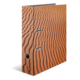 Ordner mit einer strukturierten Oberfläche in Sandfarben, die Wellenmuster zeigt. Ideal für die Aufbewahrung von Dokumenten.