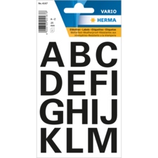 Schwarze Buchstabenetiketten von A bis Z auf einem weißen Hintergrund, geeignet für verschiedene Anwendungen.