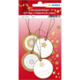 Geschenkanhänger in verschiedenen Designs, darunter goldene und silberne Sterne, mit Platz für persönliche Nachrichten.