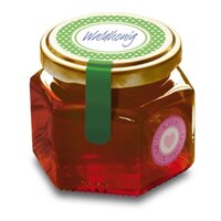 Deksel etiket op honingpot