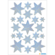 Blaue Sterne in verschiedenen Größen, angeordnet auf einem weißen Hintergrund. Ideal für Dekoration oder Bastelprojekte.