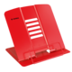 Roter Dokumentenständer mit mehreren Fächern zur Ablage von Unterlagen, ausgestattet mit einem stabilen Halter.