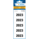 Textetiketten mit der Aufschrift "2023", 60 x 26 mm, 5 x 20 Stück, permanent haftend, von der Marke HERMA.