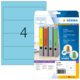Farbige Ordneretiketten von Herma, inklusive Beispiel für die Verwendung. Enthält die Nummer 4 und Hinweise zur Software.