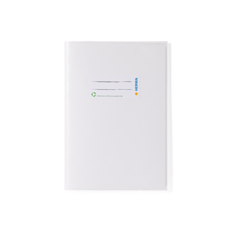 Weißer Ordner mit einem beschriftbaren Feld auf der Vorderseite, geeignet für die Aufbewahrung von Dokumenten.