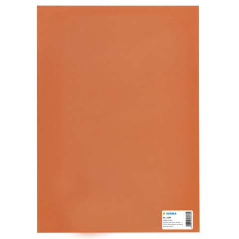 Braunes A4-Papier mit einem Aufkleber in der unteren rechten Ecke, der die Marke "HERMA" und die Nummer "153" zeigt.