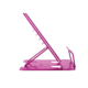 Ein pinker, verstellbarer Tablet-Ständer mit mehreren Halterungspositionen für eine optimale Sicht.