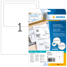 HERMA SPECIAL A4 verzendetiket + reçu