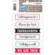 Selbstklebende Etiketten mit verschiedenen Beschriftungen wie "Selbstgemacht", "Blumen für Dich" und "Überraschung".